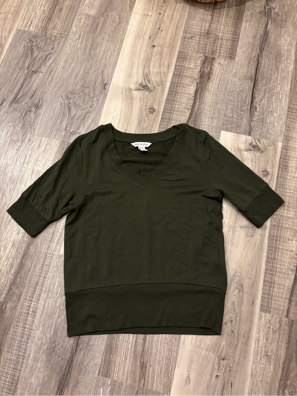 Athleta Women's Olive V-Neck Tee